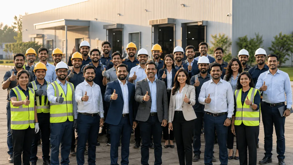 Himalaya Packaging team at their Ahmedabad factory