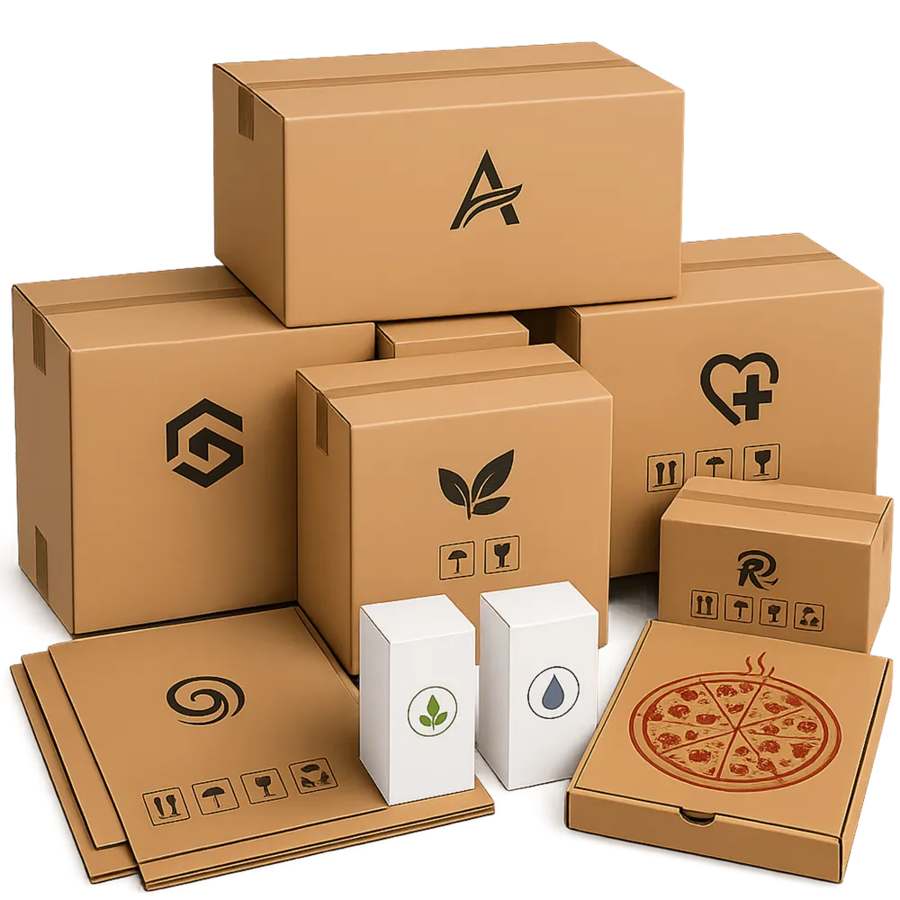 Range of corrugated boxes, mono cartons and printed packaging by Himalaya Packaging