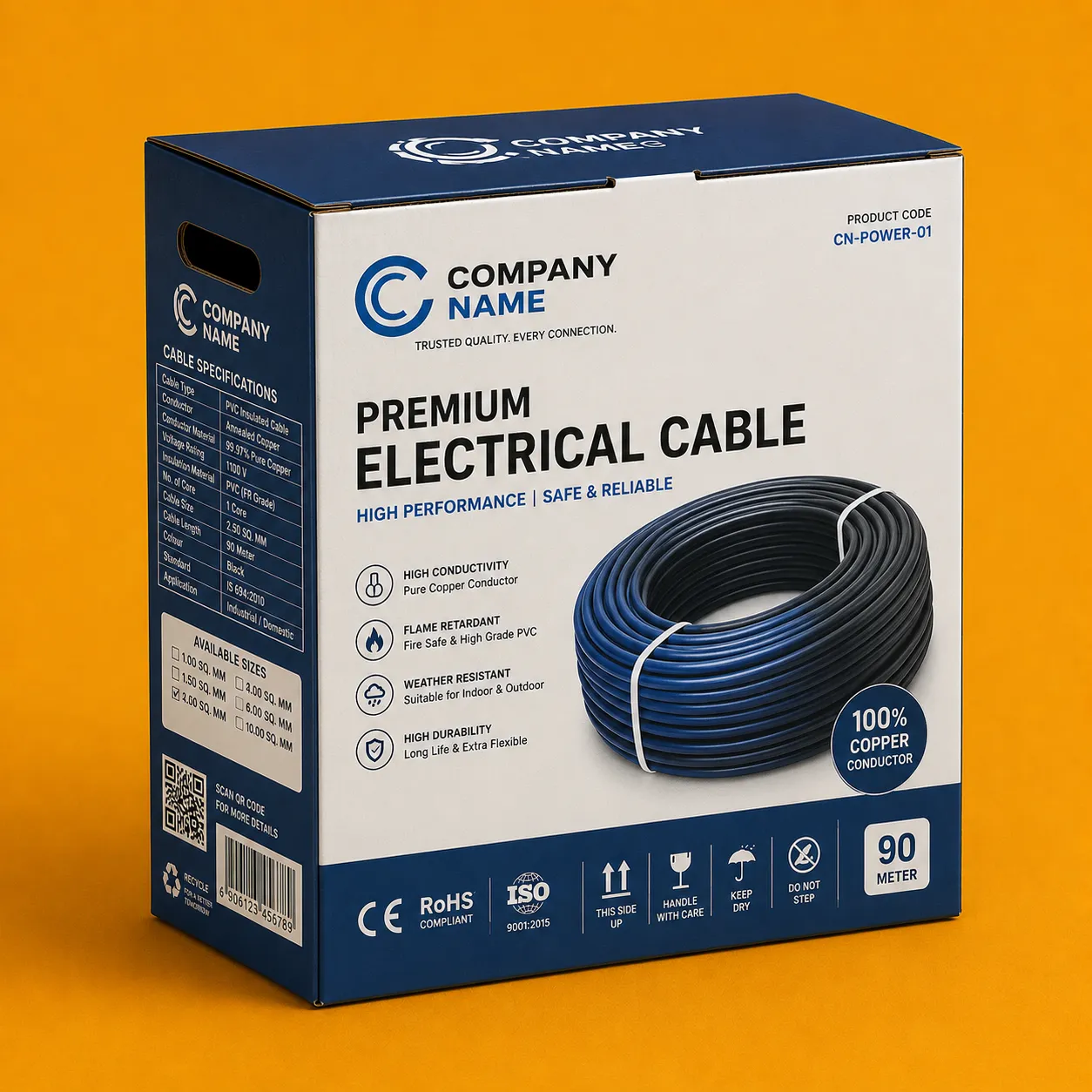 Cables Packaging Boxes manufactured by Himalaya Packaging in Ahmedabad