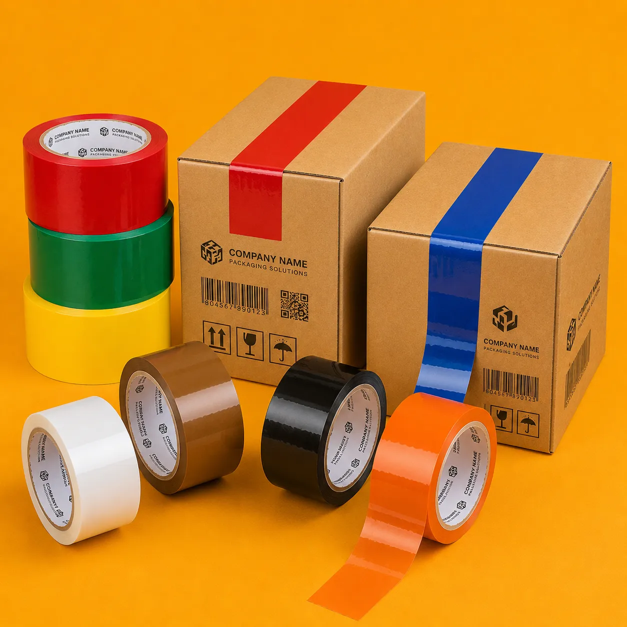Coloured Adhesive Packaging Tape manufactured by Himalaya Packaging in Ahmedabad