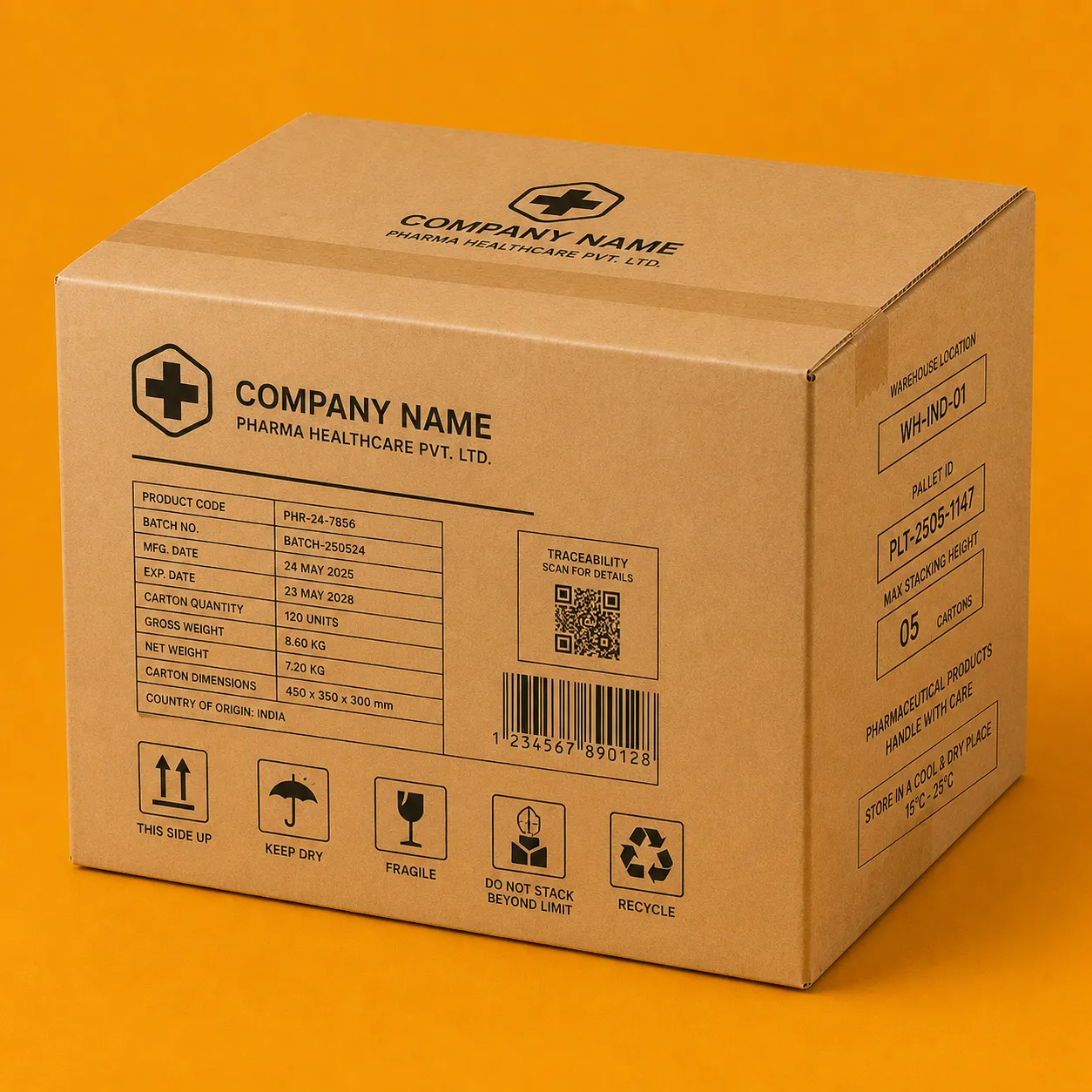 Pharma Industry Box manufactured by Himalaya Packaging, Ahmedabad