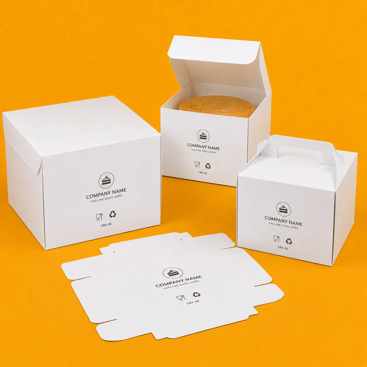 Plain Cake Boxes manufactured by Himalaya Packaging in Ahmedabad