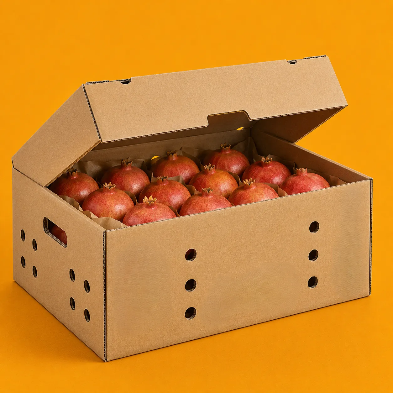 Pomegranate Packaging Box manufactured by Himalaya Packaging, Ahmedabad