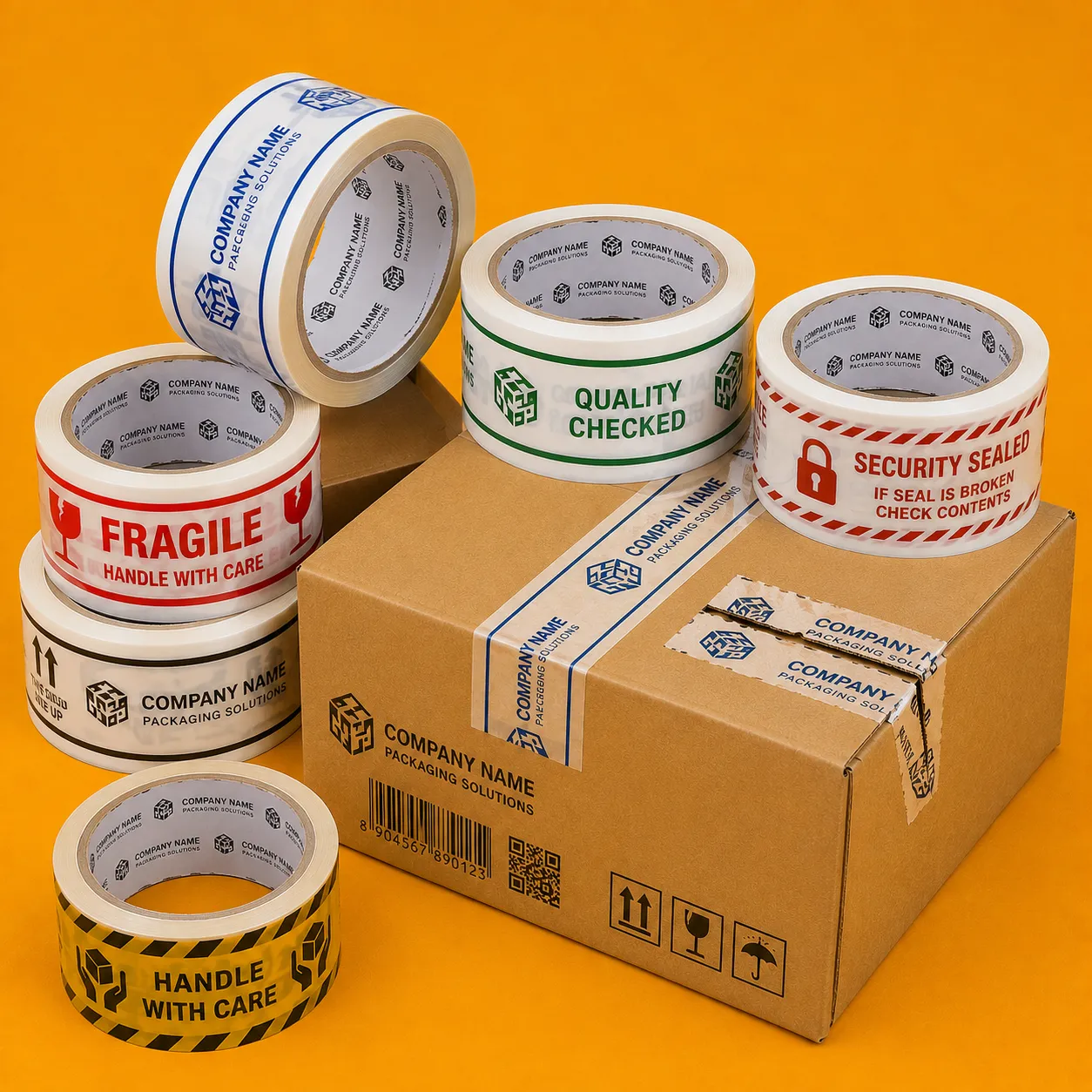 Printed Bopp Packaging Tape manufactured by Himalaya Packaging in Ahmedabad