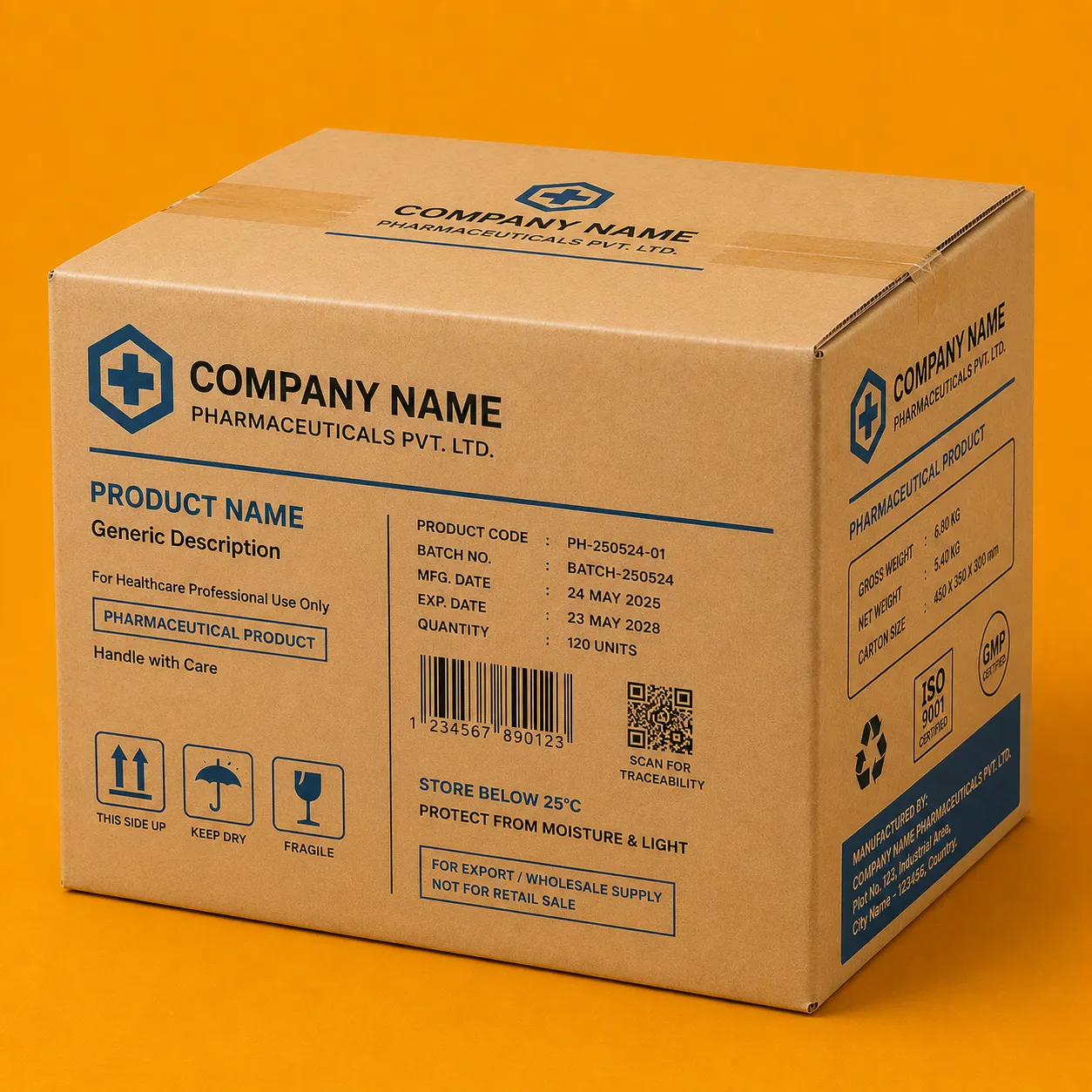 Printed Pharma Boxes manufactured by Himalaya Packaging in Ahmedabad