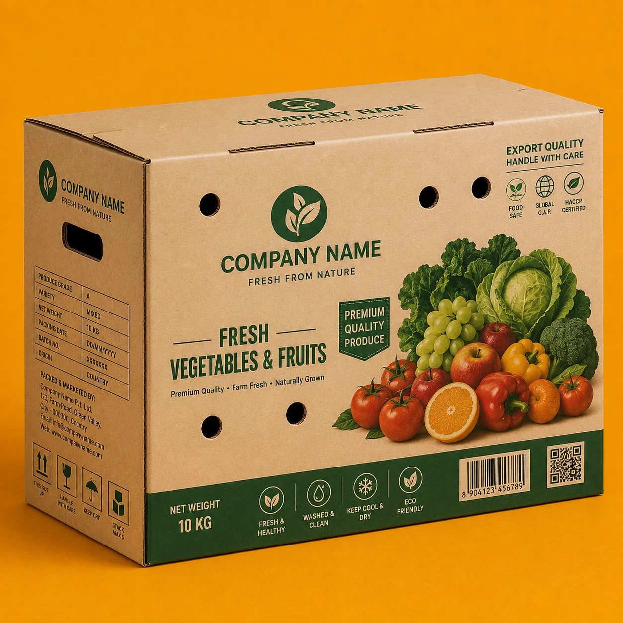 Vegetables and Fruits Packaging Boxes manufactured by Himalaya Packaging in Ahmedabad